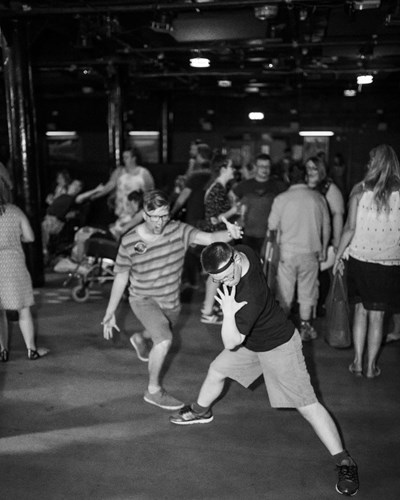 Young people dancing