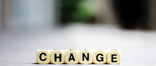 Letter blocks spelling "change"